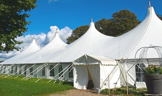 multiple portable restrooms for large-scale outdoor events, ensuring availability for all guests in Big Rock, IL